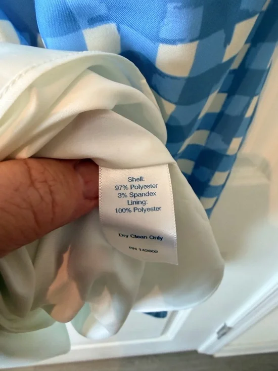 STS sail to Sable Blue and White Gingham Ruffle Sleeve Dress size 6 New with Tag - Picture 8 of 11